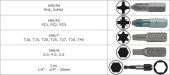 Набор бит под винты с шестигранным гнездом, Phillips, Pozidriv и TORX® TR BAHCO 59S/17-3 — фото 2
