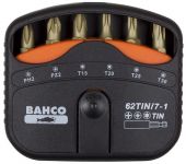 Набор бит из легированной стали под винты Phillips, Pozidriv и Torx® BAHCO 62TIN/7-1