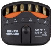Набор высокопрочных бит под винты Phillips, Pozidriv и Torx® BAHCO 63D/7-1