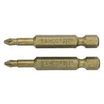 2 Х Биты под винты Pozidriv PZ2 50мм 1/4  особо прочная BAHCO Арт. 61H/50PZ2-2P