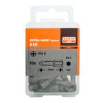 2 Х Биты под винты Philips PH3 25мм 1/4  особо прочная BAHCO Арт. 61H/PH3-2P