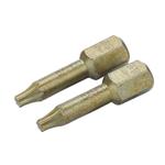 2 Х Биты T15 25мм 1/4 особо прочная BAHCO Арт. 61H/T15-2P