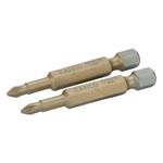 2 Х Биты под винты Philips PH1 50мм 1/4  TIN BAHCO Арт. 62TIN/50PH1-2P