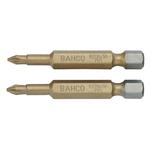 2 Х Биты под винты Philips PH1 50мм 1/4  TIN BAHCO Арт. 62TIN/50PH1-2P