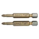 2 Х Биты под винты Pozidriv PZ1 50мм 1/4  TIN BAHCO Арт. 62TIN/50PZ1-2P