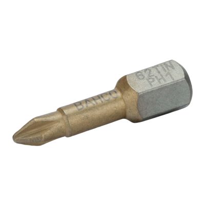 2 Х Биты под винты Philips PH1 25мм 1/4  TIN BAHCO Арт. 62TIN/PH1-2P ― BAHCO SHOP