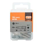 2 Х Биты под винты Philips PH3 25мм 1/4  TIN BAHCO Арт. 62TIN/PH3-2P
