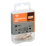 2 Х Биты под винты Philips PH3 25мм 1/4 с алмазным покрытием BAHCO Арт. 63D/PH3-2P