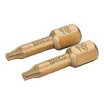2 Х Биты T10 25мм 1/4 с алмазным покрытием BAHCO Арт. 63D/T10-2P