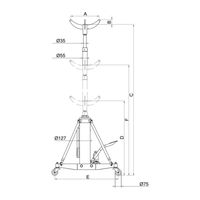 Стойка трансмиссионная 1000 кг BAHCO Арт. BH5DP1000QA
