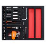 1/4", 3/8", 1/2" Набор торцевых головок метрич. размеров BAHCO Арт. FF1F2001