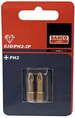 Биты под винты Phillips 25 мм BAHCO 63D/PH 2P ― BAHCO SHOP