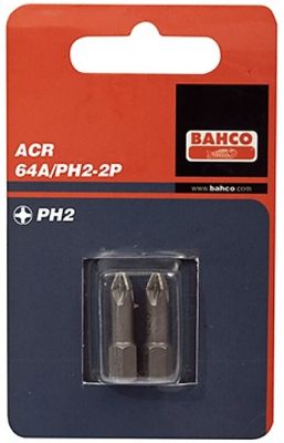 Биты под винты Phillips 25 мм BAHCO 64A/PH 2P ― BAHCO SHOP
